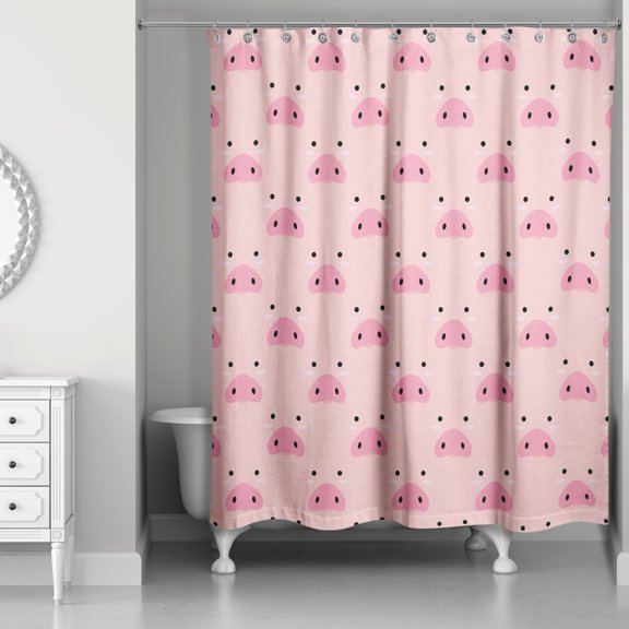 Creative Products Pig Face Friend 71x74 Shower Curtain