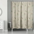 thumbnail image 1 of Creative Products Pine Birds on Brown 71x74 Shower Curtain, 1 of 2
