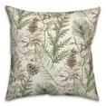thumbnail image 1 of Creative Products Pine Cones and Greenery on White 18 x 18 Spun Poly Pillow, 1 of 3