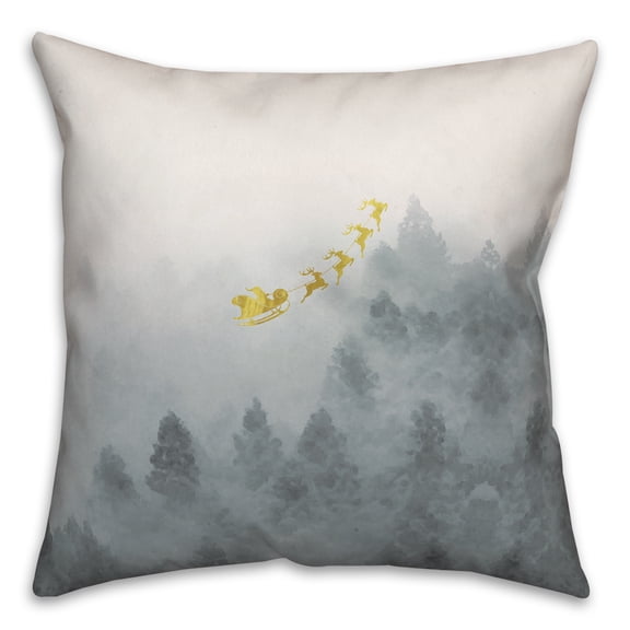 Creative Products Pine Tree Yellow And Gold 16 x 16 Spun Poly Pillow