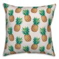 thumbnail image 1 of Creative Products Pineapple Pattern White 18x18 Indoor / Outdoor Pillow, 1 of 2