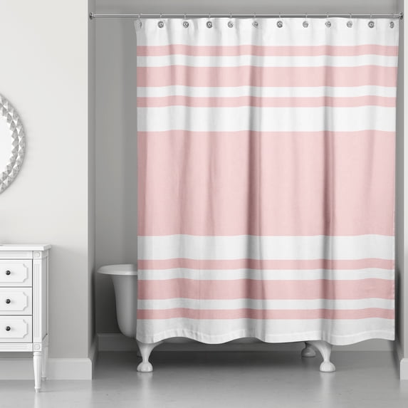 Creative Products Pink Bold Stripes 71x74 Shower Curtain