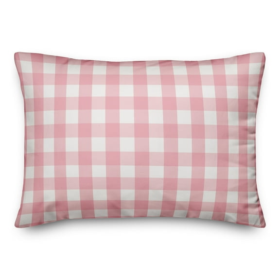 Creative Products Pink Buffalo Check 14x20 Indoor / Outdoor Pillow