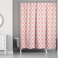 thumbnail image 1 of Creative Products Pink Cross-Stitch Printed Pattern 71x74 Shower Curtain, 1 of 2