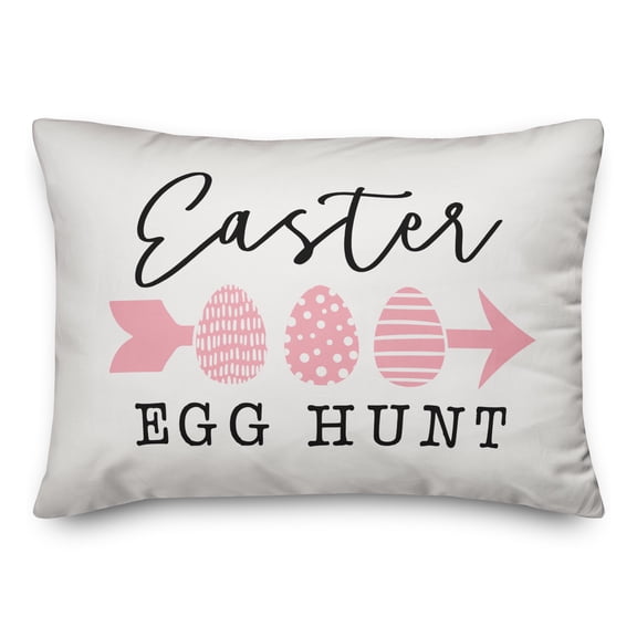 Creative Products Pink Easter Egg Hunt 14x20 Spun Poly Pillow
