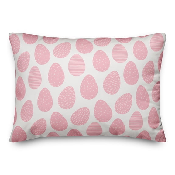 Creative Products Pink Easter Egg Pattern 14x20 Spun Poly Pillow