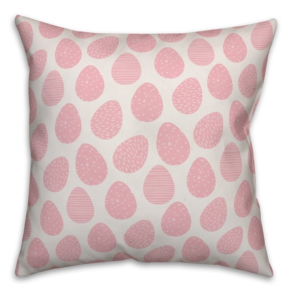 Creative Products Pink Easter Egg Pattern 18x18 Spun Poly Pillow