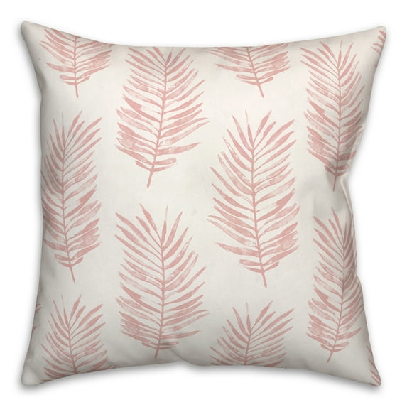 Creative Products Pink Fern Leaves 16 x 16 Indoor / Outdoor Pillow
