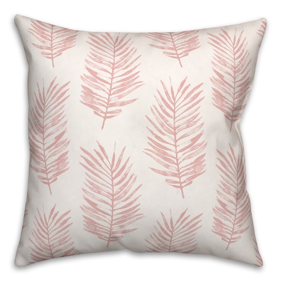 Creative Products Pink Fern Leaves 16 x 16 Indoor / Outdoor Pillow