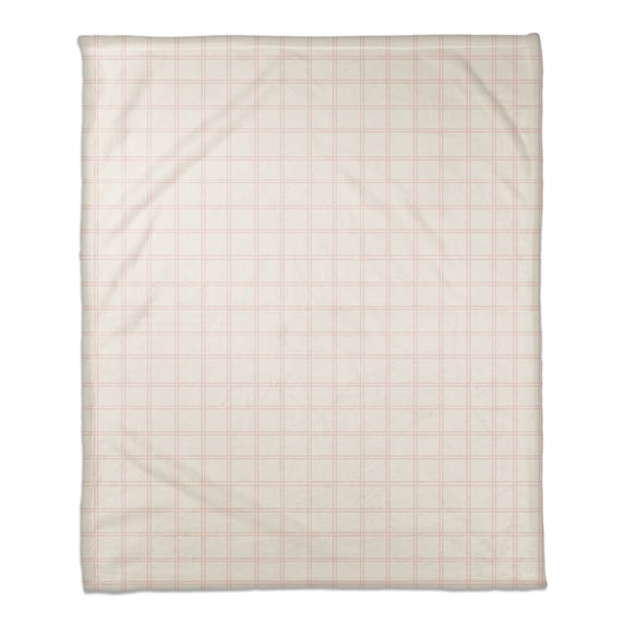 Creative Products Pink Grid Pattern 50x60 Coral Fleece Blanket