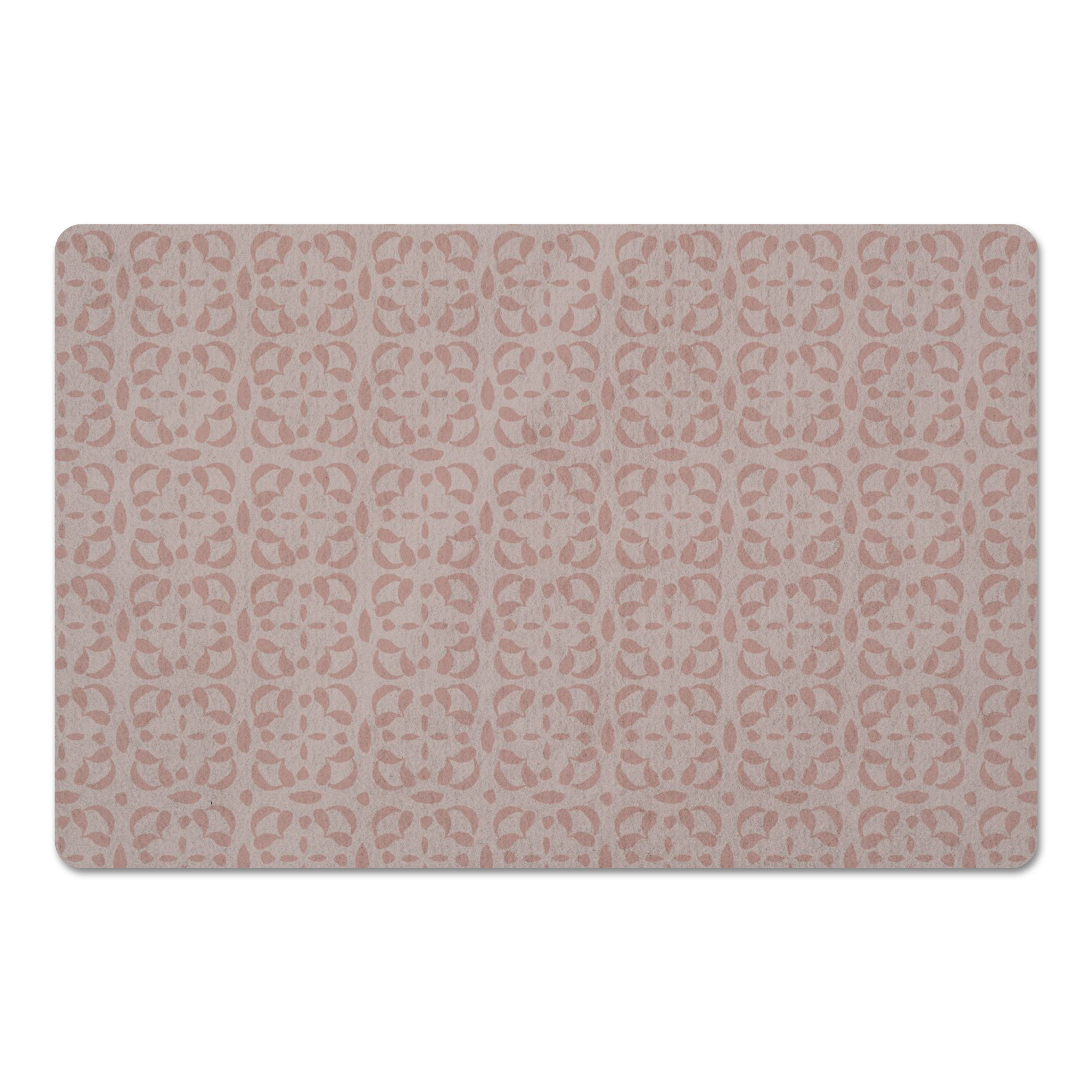 Pink Print Mat Creative Products Pink Intricate Circle Stack 18 x 27 Floor Mat ...