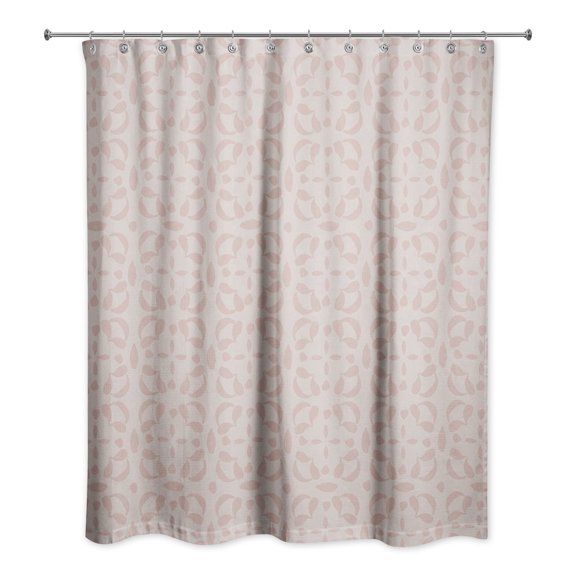 Creative Products Pink Intricate Circle Stack 71x74 Shower Curtain