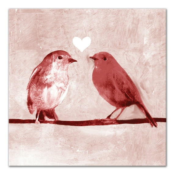 Creative Products Pink Love Birds 12 x 12 Canvas Wall Art