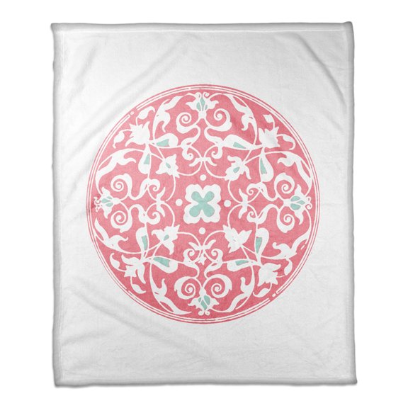 Creative Products Pink Moroccan Circle 50x60 Throw Blanket