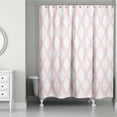 thumbnail image 1 of Creative Products Pink Painted Trellis Pattern 71x74 Shower Curtain, 1 of 2