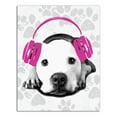 thumbnail image 1 of Creative Products Pink Rock On Dog 11x14 Canvas Wall Art, 1 of 5