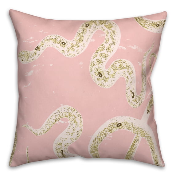 Creative Products Pink Snake 20 x 20 Spun Poly Pillow