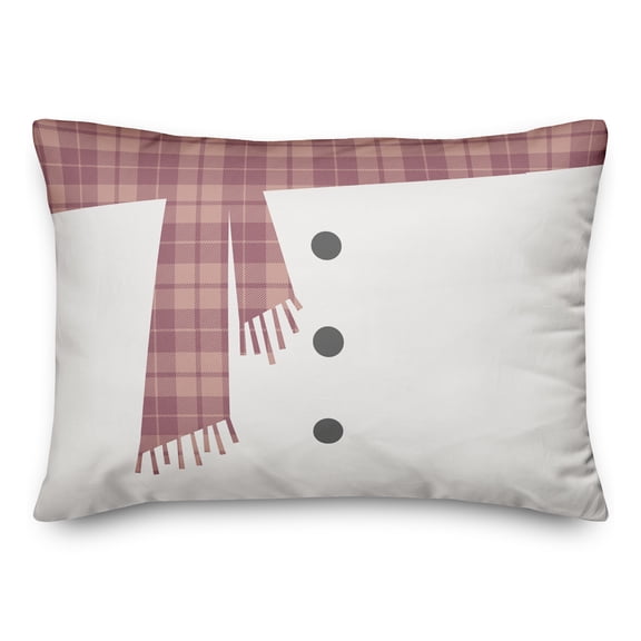 Creative Products Pink Snowman Scarf and Buttons 14x20 Spun Poly Pillow