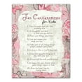 thumbnail image 1 of Creative Products Pink Ten Commandments 11x14 Canvas Wall Art, 1 of 5