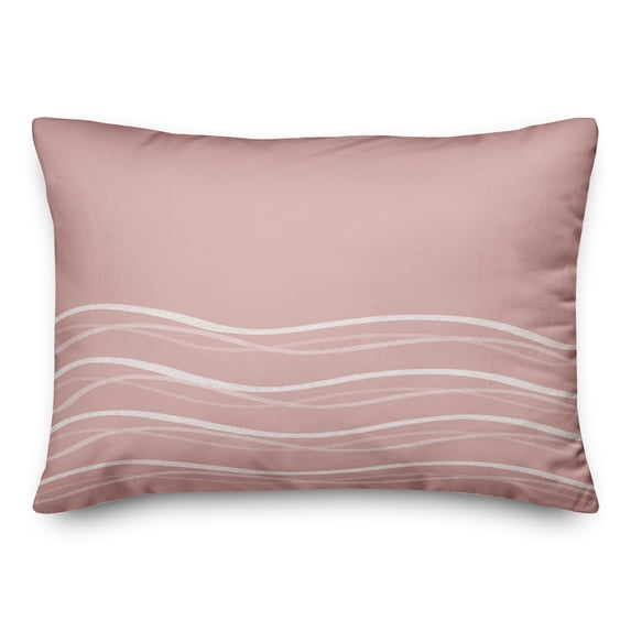 Creative Products Pink Wavy Lines 20 x 14 Spun Poly Pillow