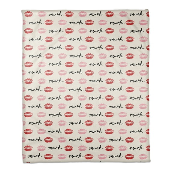 Creative Products Pink and Red Lips 50x60 Coral Fleece Blanket