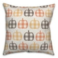 thumbnail image 1 of Creative Products Plaid Pumpkin Pattern 16x16 Spun Poly Pillow, 1 of 3
