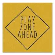 Creative Products Play Zone Ahead Sign 12x12 Canvas Wall Art