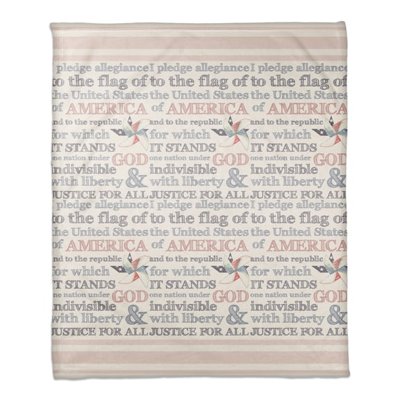 Creative Products Pledge Of Allegiance 50 x 60 Coral Fleece Blanket