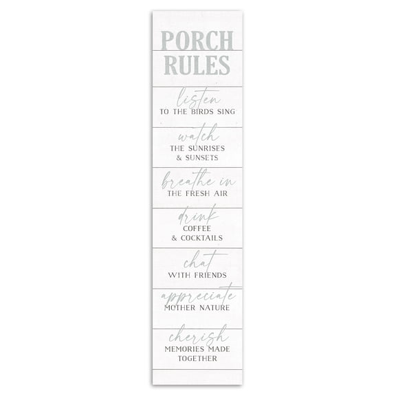 Creative Products Porch Rules 10.5 x 47 Porch Leaner