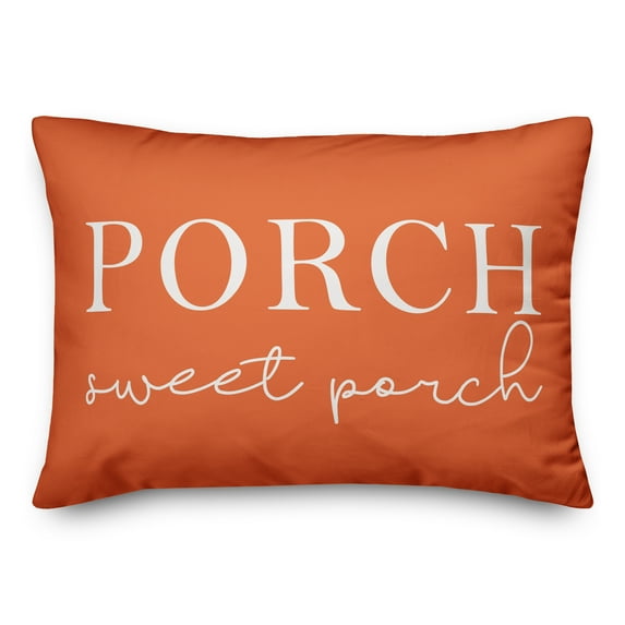 Creative Products Porch Sweet Porch Orange 14x20 Indoor / Outdoor Pillow