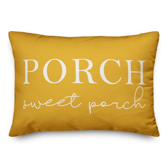 Creative Products Porch Sweet Porch Yellow 14x20 Indoor / Outdoor Pillow