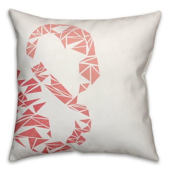 Creative Products Preppy Geo Flamingo 16x16 Throw Pillow