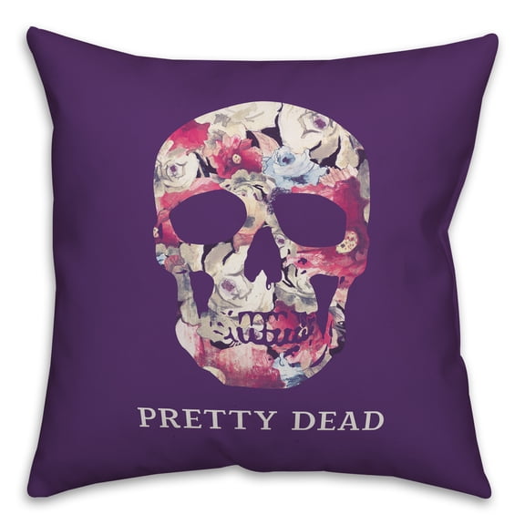 Creative Products Pretty Dead 18x18 Spun Poly Pillow