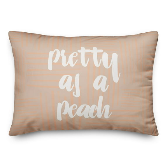 Creative Products Pretty Peach Pattern Pillow 20 x 14 Spun Poly Pillow