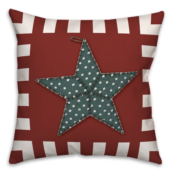 Creative Products Primitive Star 18 x 18 Spun Poly Pillow
