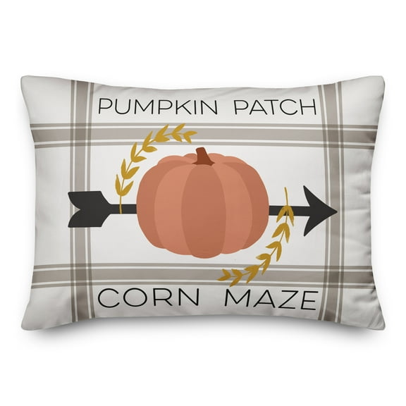 Creative Products Pumpkin Patch Corn Maze 14x20 Spun Poly Pillow