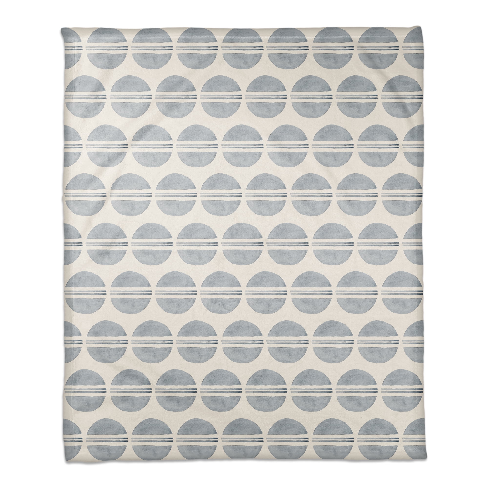 Gray and White Geometric 30x40 Coral Fleece Blanket