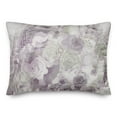 thumbnail image 1 of Creative Products Purple And Green Flowers With Abstract Drip 14 x 20 Spun Poly Pillow, 1 of 3