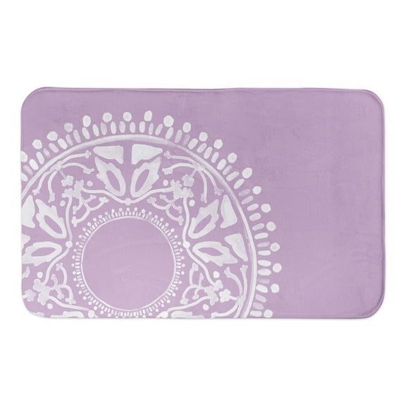 Creative Products Purple Boho Circle 21 x 34 Bath Mat