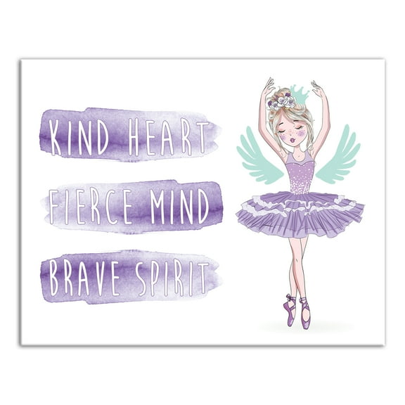 Creative Products Purple Fairy Ballerina 11x14 Canvas Wall Art