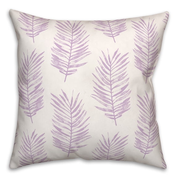 Creative Products Purple Fern Leaves 16 x 16 Indoor / Outdoor Pillow