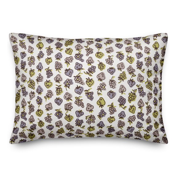 Creative Products Purple Fruit Pattern 14x20 Spun Poly Pillow