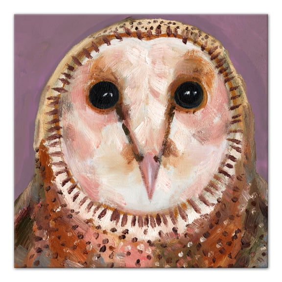 Creative Products Purple Owl 40 x 40 Canvas Wall Art
