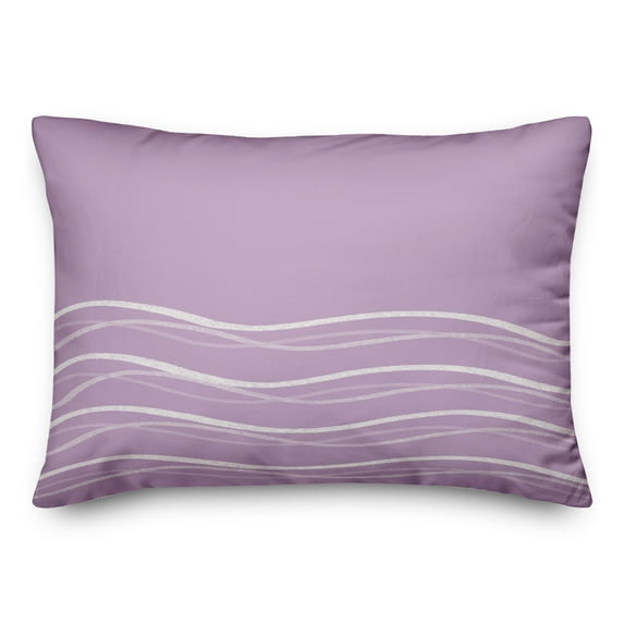 Creative Products Purple Wavy Lines 20 x 14 Spun Poly Pillow
