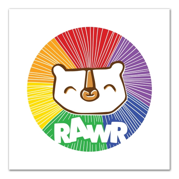 Creative Products RAWR! Colorful Lion 36x36 Canvas Wall Art