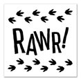 thumbnail image 1 of Creative Products RAWR! Dinosaur Tracks 16x16 Canvas Wall Art, 1 of 5