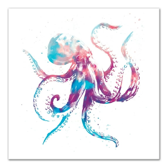 Creative Products Rainbow Octopus 36x36 Canvas Wall Art