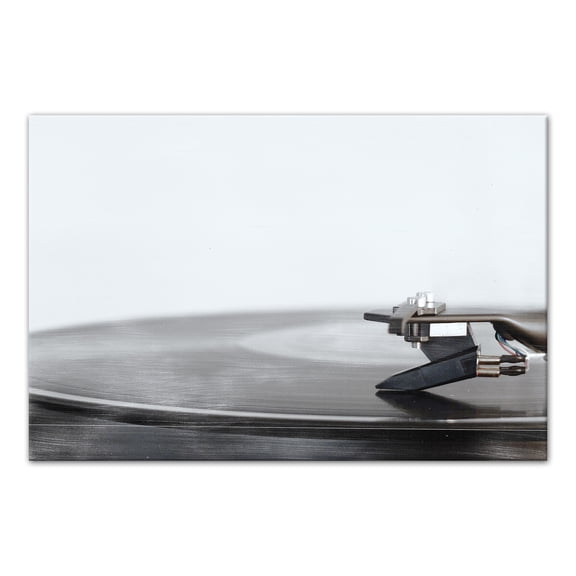 Creative Products Record Player with Wood Texture 18 x 12 Canvas Wall Art