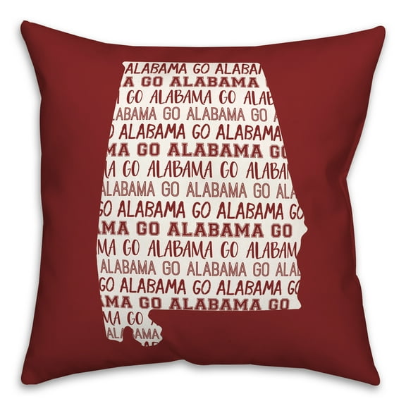 Creative Products Red Alabama Go Team 16 x 16 Spun Poly Pillow