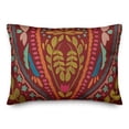 thumbnail image 1 of Creative Products Red Background Folk Pattern 14x20 Indoor / Outdoor Pillow, 1 of 3